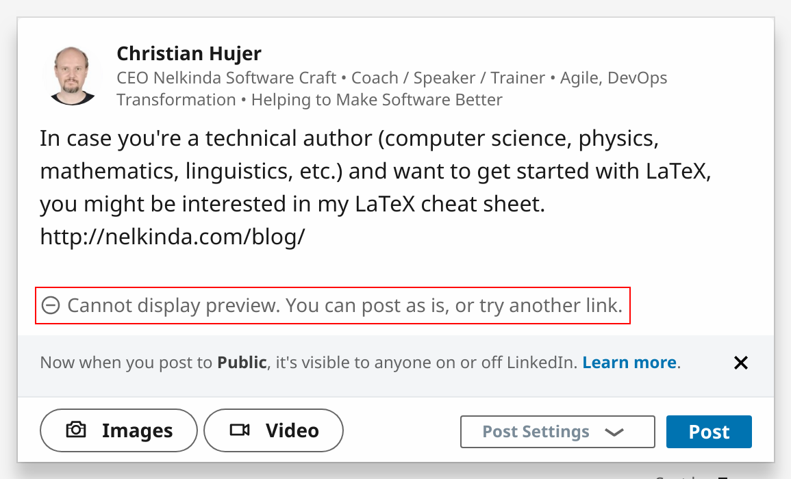 ⊖ Cannot display preview. You can post as is, or try another link.