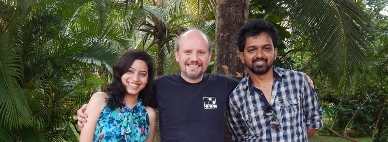 Nelkinda Staff (from left to right: Shweta Sadawarte, Christian Hujer, Siddhesh Nikude) at the Le Méridien in Kochi, Kerala, India